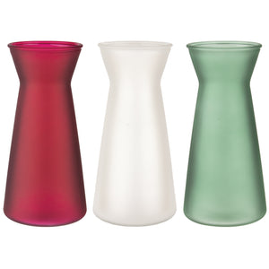 3269-12-1564 9" Vibe Vase - Triple Frost Assortment - 12/Cs