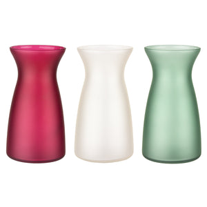 4118-12-1564 6 3/8" Vibe Vase - Triple Frost Assortment - 12/Cs