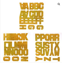 Load image into Gallery viewer, 1.5" Old Gold Sticker Glitter Letters - Each