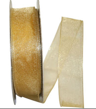 Load image into Gallery viewer, #9  DWI Sheer/Wired Chiffon Sheer Ribbon - Multiple Colors - 50 Yd/Roll