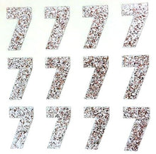 Load image into Gallery viewer, 1.5" Silver Sticker Glitter Numbers - Each