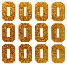 Load image into Gallery viewer, 1.5" Old Gold Sticker Glitter Numbers - Each