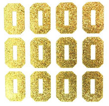 Load image into Gallery viewer, 1.5" Soft Gold Sticker Glitter Numbers - Each