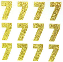 Load image into Gallery viewer, 1.5" Soft Gold Sticker Glitter Numbers - Each