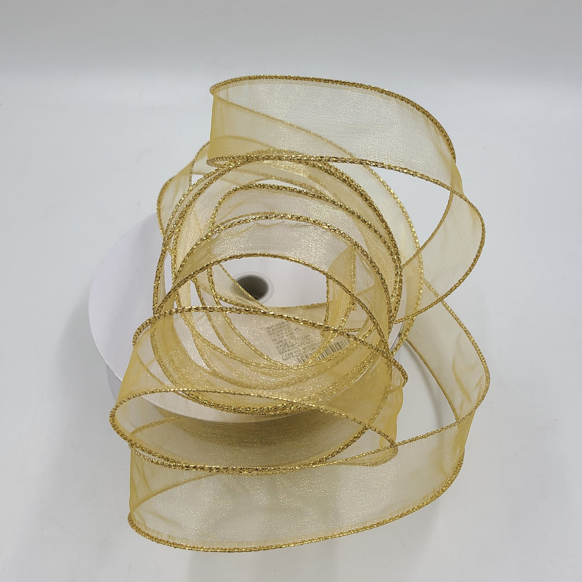 9 Sheers Gold Ribbon 50Yd/Roll Yellow Rose Floral Supply