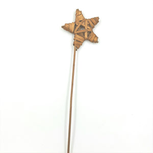 31-32001  2.75" Matte Bronze Wicker Star Pick  - 6/Pk - ON SALE -