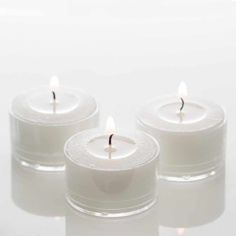 7 Hour Plastic Tealight White Candles - 100/Box
