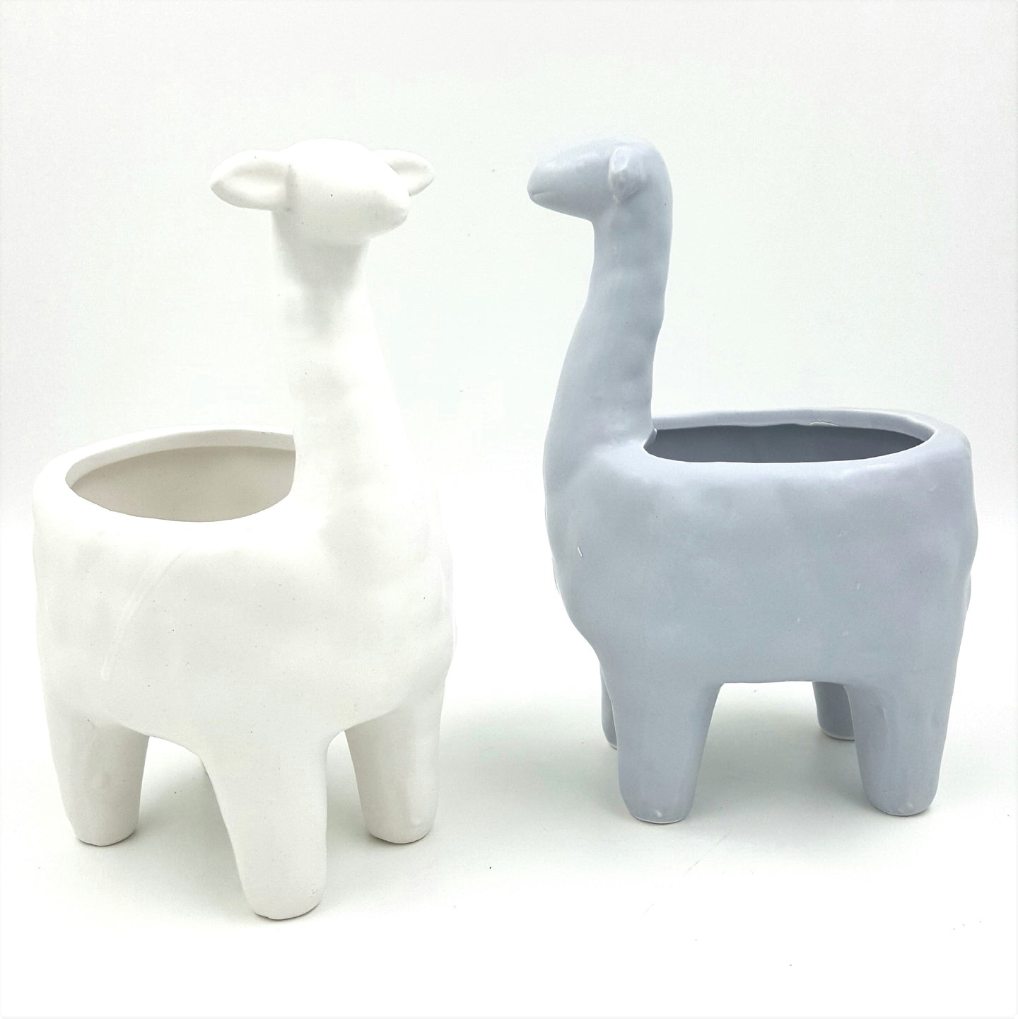 C3102 Ceramic Llama Pots - 2/Set
