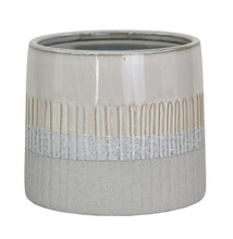 Load image into Gallery viewer, C6216 4&quot; White &amp; Grey Textured Pot - 12/Cs
