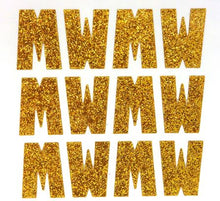 Load image into Gallery viewer, 1.5" Old Gold Sticker Glitter Letters - Each