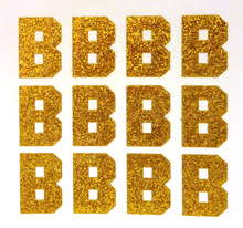 Load image into Gallery viewer, 1.5" Old Gold Sticker Glitter Letters - Each