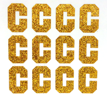 Load image into Gallery viewer, 1.5" Old Gold Sticker Glitter Letters - Each