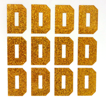 Load image into Gallery viewer, 1.5" Old Gold Sticker Glitter Letters - Each
