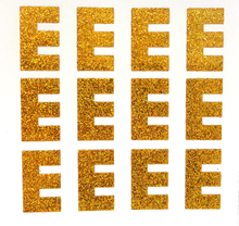 Load image into Gallery viewer, 1.5" Old Gold Sticker Glitter Letters - Each