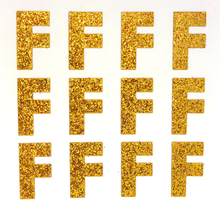 Load image into Gallery viewer, 1.5" Old Gold Sticker Glitter Letters - Each
