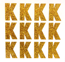 Load image into Gallery viewer, 1.5" Old Gold Sticker Glitter Letters - Each