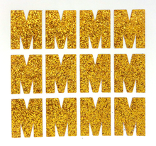 Load image into Gallery viewer, 1.5" Old Gold Sticker Glitter Letters - Each
