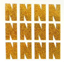 Load image into Gallery viewer, 1.5" Old Gold Sticker Glitter Letters - Each
