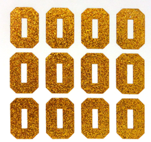 Load image into Gallery viewer, 1.5" Old Gold Sticker Glitter Letters - Each