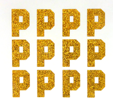 Load image into Gallery viewer, 1.5" Old Gold Sticker Glitter Letters - Each