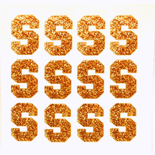 Load image into Gallery viewer, 1.5" Old Gold Sticker Glitter Letters - Each
