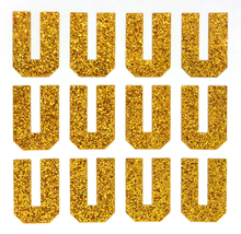 Load image into Gallery viewer, 1.5&quot; Old Gold Sticker Glitter Letters - Each
