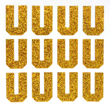Load image into Gallery viewer, 1.5" Old Gold Sticker Glitter Letters - Each