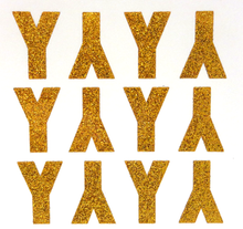 Load image into Gallery viewer, 1.5" Old Gold Sticker Glitter Letters - Each