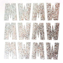 Load image into Gallery viewer, 1.5" Silver Sticker Glitter Letters - Each