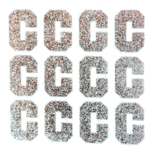 Load image into Gallery viewer, 1.5" Silver Sticker Glitter Letters - Each