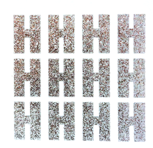 Load image into Gallery viewer, 1.5" Silver Sticker Glitter Letters - Each