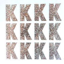 Load image into Gallery viewer, 1.5" Silver Sticker Glitter Letters - Each