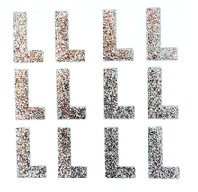 Load image into Gallery viewer, 1.5" Silver Sticker Glitter Letters - Each