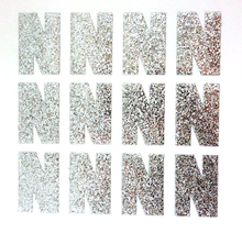 Load image into Gallery viewer, 1.5" Silver Sticker Glitter Letters - Each