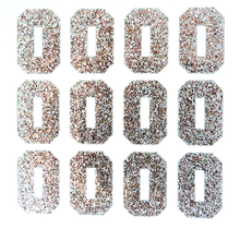 Load image into Gallery viewer, 1.5" Silver Sticker Glitter Numbers - Each