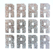 Load image into Gallery viewer, 1.5" Silver Sticker Glitter Letters - Each