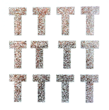 Load image into Gallery viewer, 1.5" Silver Sticker Glitter Letters - Each