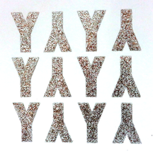 Load image into Gallery viewer, 1.5" Silver Sticker Glitter Letters - Each