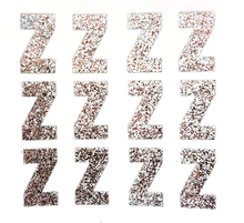 Load image into Gallery viewer, 1.5" Silver Sticker Glitter Letters - Each