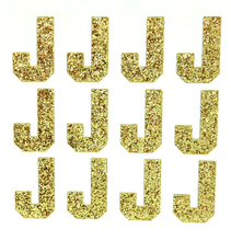 Load image into Gallery viewer, 1.5" Soft Gold Sticker Glitter Letters - Each