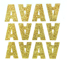 Load image into Gallery viewer, 1.5" Soft Gold Sticker Glitter Letters - Each
