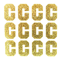 Load image into Gallery viewer, 1.5" Soft Gold Sticker Glitter Letters - Each