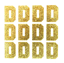 Load image into Gallery viewer, 1.5" Soft Gold Sticker Glitter Letters - Each