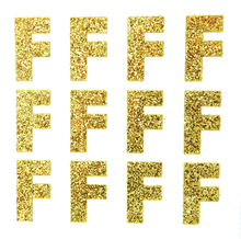 Load image into Gallery viewer, 1.5" Soft Gold Sticker Glitter Letters - Each