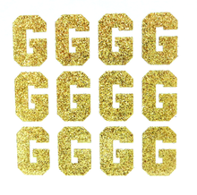 Load image into Gallery viewer, 1.5" Soft Gold Sticker Glitter Letters - Each