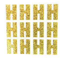 Load image into Gallery viewer, 1.5" Soft Gold Sticker Glitter Letters - Each