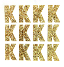 Load image into Gallery viewer, 1.5" Soft Gold Sticker Glitter Letters - Each