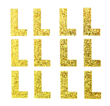 Load image into Gallery viewer, 1.5" Soft Gold Sticker Glitter Letters - Each