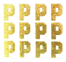 Load image into Gallery viewer, 1.5" Soft Gold Sticker Glitter Letters - Each