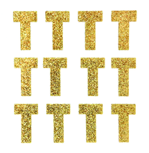 Load image into Gallery viewer, 1.5" Soft Gold Sticker Glitter Letters - Each